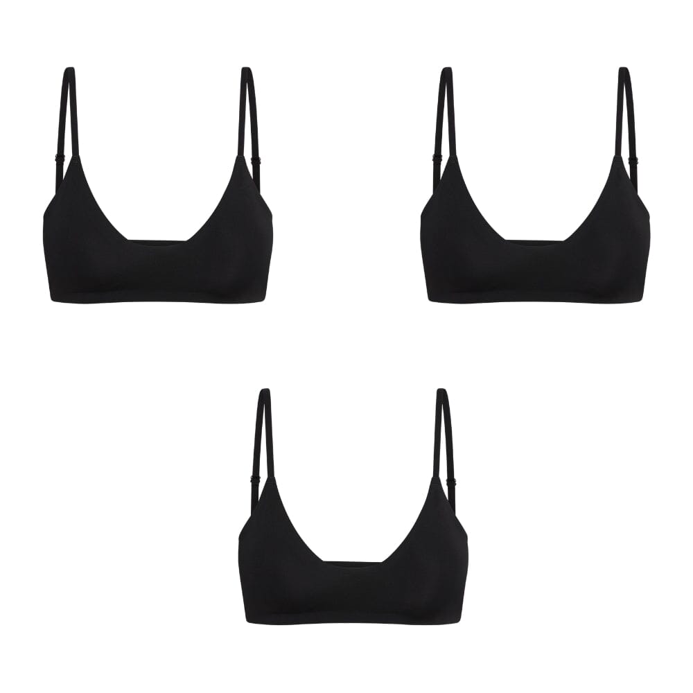 Black#Nara Sewn-in Padded Teen Bra in 3-pack bundle