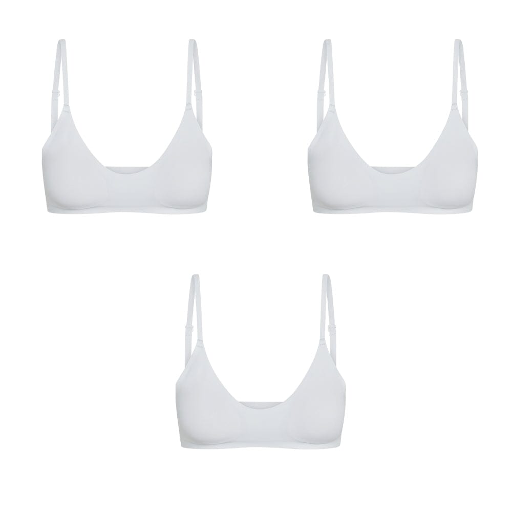 White#T-shirt Bras & Bralettes For Girls, Tweens and Teens in 3-pack bundle
