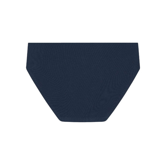 Navy#Best teen organic cotton hipster briefs in navy from front