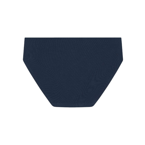 Best teen organic cotton hipster briefs in navy from front