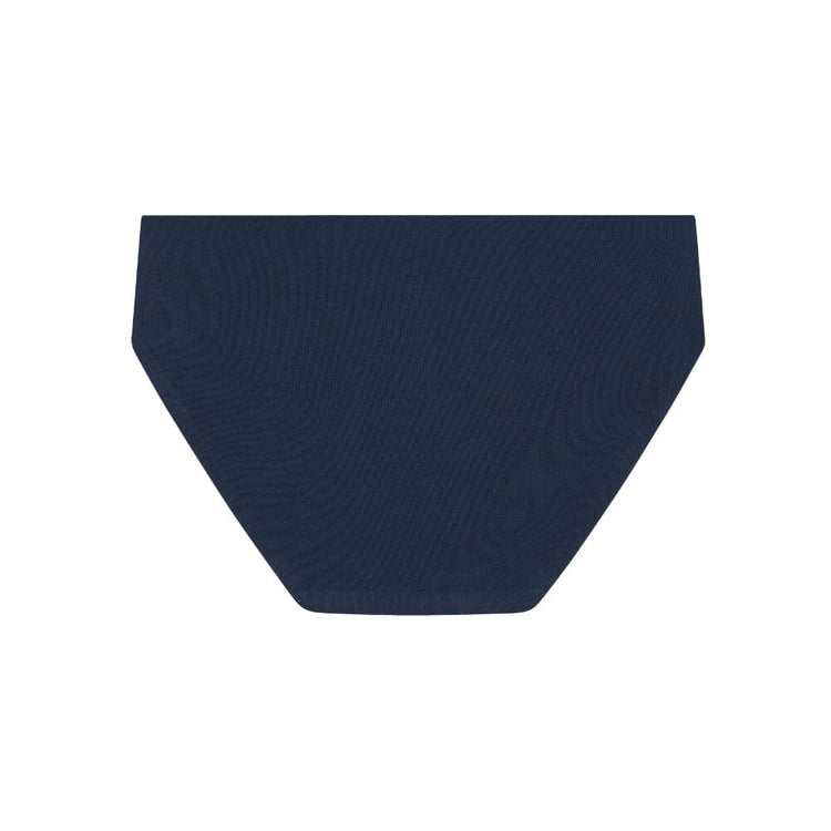 Best teen organic cotton hipster briefs in navy from front