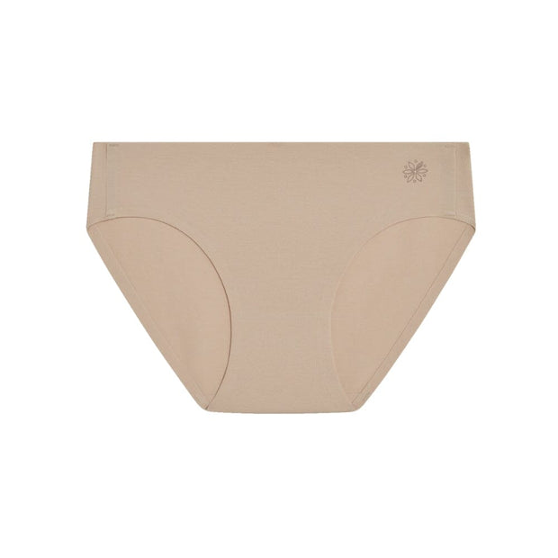 Sand#Best teen organic cotton hipster briefs in sand from front