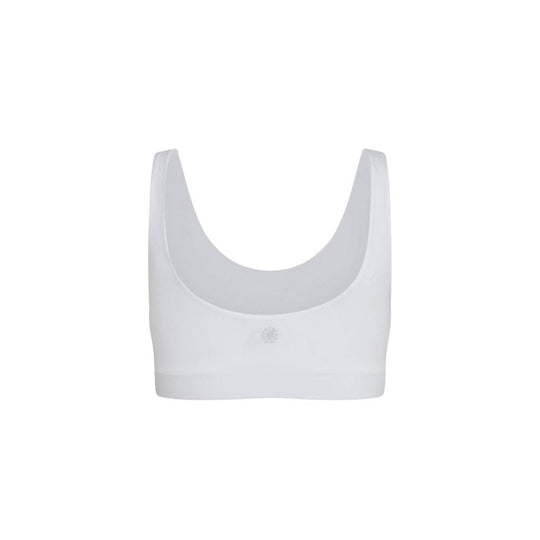 White-White#FBack view of a white aster organic tank bra.