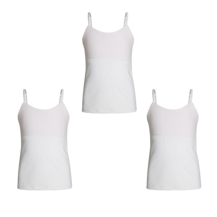 3-Pack Bleum Shelf Bra Girls Camisole - White