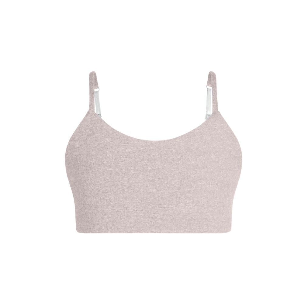 Bleuet Bleum seamless, ultra-soft & dual layer girls first bra and training bra in blush front view