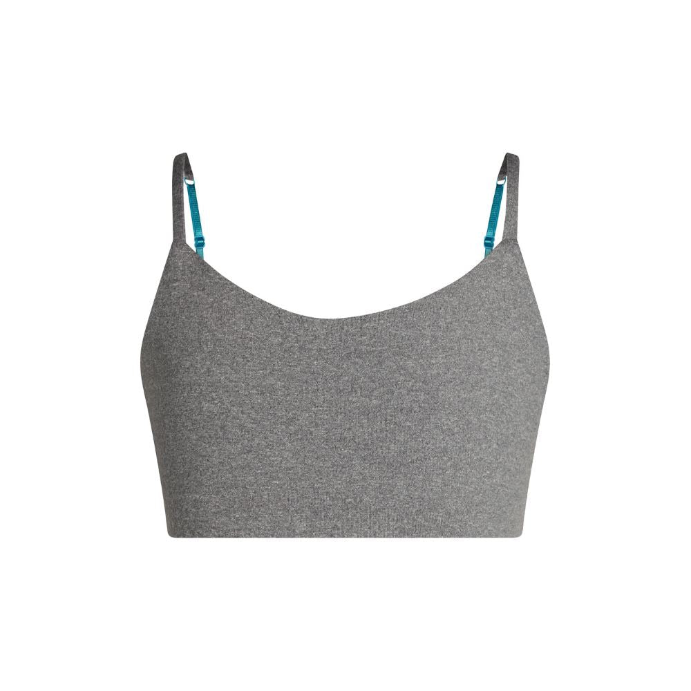 Bleuet Bleum seamless, ultra-soft & dual layer girls first bra and training bra in silver front view