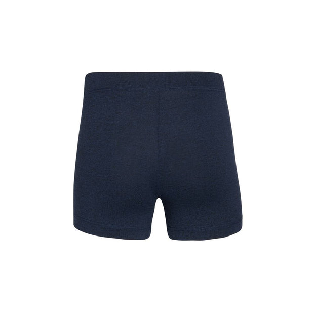 Navy#Girl wearing Bleumer tumble shorts