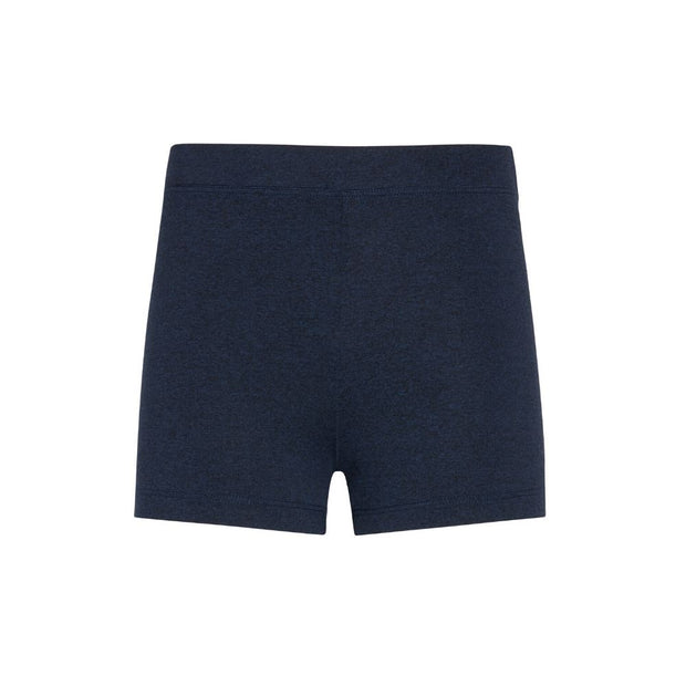 Navy#Girl wearing Bleumer tumble shorts