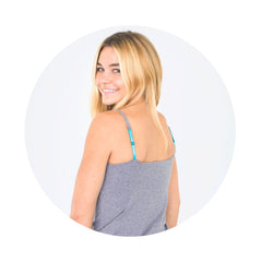 Silver-Caribbean#Girls shelf bra camisole
