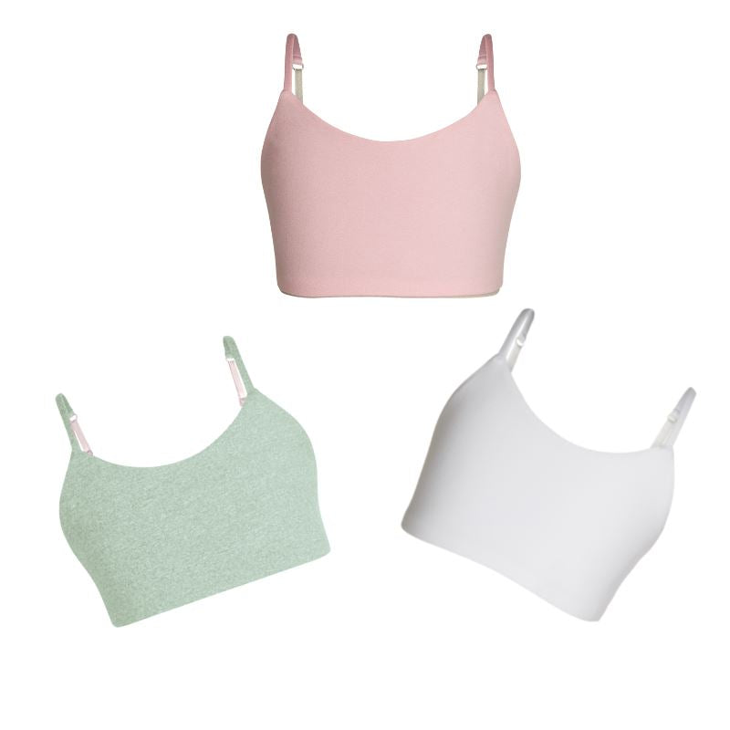 New FRUIT OF THE LOOM GIRLS T-shirt BRAS 2PK PL140 SZ 30 Molded Cup (A15)