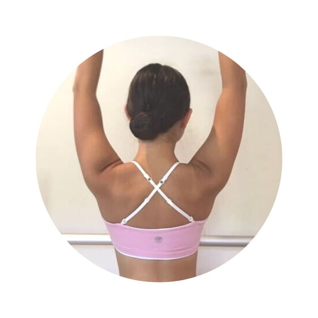 White-Pink#Sports Bras & Bralettes For Girls, Tweens and Teens