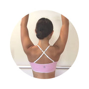 White-Pink#Sports Bras & Bralettes For Girls, Tweens and Teens